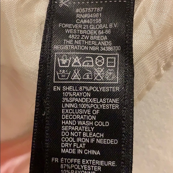 New Forever21 white coat w/black trim detailing - Picture 5 of 5